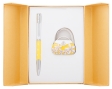 Набір подарунковий "Sense": кулькова ручка + гачок д/ сумки, жовтий