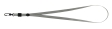 Шнурок з карабіном для бейджа-ідентифікатора, 460х10 мм, сірий