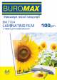 Плівка для ламінування, 100 мкм, A4 (216x303мм), глянцева, по 100 шт.в упаковці