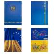 Книга канцелярська UKRAINE, А4, 96 арк., клітинка,  офсет,тверда ламінована обкладинка, асорті