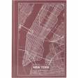 Книга записная А4 Maps New York, 96 л., кл., розово-корич.