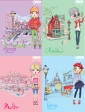 Блокнот на пружині зверху TRAVEL GIRLS, А6, 40 арк., карт.обкл., KIDS Line