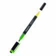 Маркер Highlighter Dual 2534-A, 2-4 мм клиноподібний, зелений+жовтий (12шт)