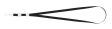Шнурок з карабіном для бейджа-ідентифікатора, 460х10 мм, чорний