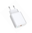 Сетевое зарядное устройство, USB, LED индикатор, белый