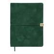 Щоденник недат. VELOUR, A5, зелений, штуч.шкіра, 336 стор