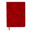 Щоденник недат. VELOUR, A5, червоний, штуч.шкіра, 336 стор