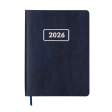 Щоденник датов. 2026 MEMORY, A5, синій, штуч.шкіра