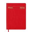 Щоденник датов. 2026 MEMORY, A5, червоний, штуч.шкіра