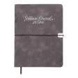 Щоденник датов. 2026 VELOUR, A5, сірий, штуч.шкіра