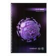 Зошит для нотаток SPHERE, А4, 80 арк., клітинка, картонна обкладинка, фіолетовий