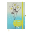 Книжка записна IDEA, на резинці, 136х207мм, 96 л., клітинка., офсет крем., тв.лам.обл., блакитна