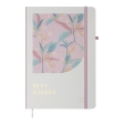 Книжка записна ESSENCE, на гумці, А5, 80 арк., клітинка., офсет крем., тв.лам.обл., біла