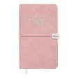 Щотижневик  датов. 2026 кишеньк. VELOUR, 85*153, рожевий, штуч. шкіра