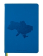 Блокнот діловий UKRAINE А5, 96л., клітка, позов. шкіра, синій