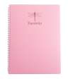 Зошит для нотаток FAVOURITE, PASTEL, А4, 80 арк., клітинка, пласт. обкладинка, рожевий