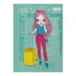 Блокнот CUTE GIRL, А-6, 64арк., кл., тб. обл., мат. лам.+лак, гліт, бірюзовий