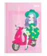 Блокнот CUTE GIRL, А-6, 64арк., кл., тб. обл., мат. лам.+лак, гліт, рожевий