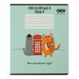 Зошит учнівський шкільний CUTE CAT, 36арк., клітинка, англійська, KIDS LINE