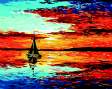 Картина за номерами "Парус на заході сонця.", 40*50, ART Line