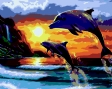 Картина за номерами "Дельфіни і море", 40*50, ART Line