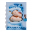 Блокнот на пружині збоку із замком CAPYBARA 2, 130х180 мм, 48 арк., клітинка, асорті, KIDS Line