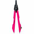 Циркуль металевий+грифель у футлярі, Techno, рожевий, 120 мм