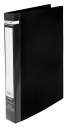 Папка пластикова, JOBMAX, 2 R-образних кільця, А4, ширина торця 25 мм, чорна