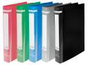 Папка пластикова, JOBMAX, 2 R-образних кільця, А4, ширина торця 25 мм, асорті
