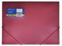 Папка на гумках, А4, глянцевий непрозор. пластик,  червона
