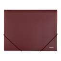 Папка на гумках, А4, бордова