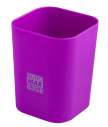 Стакан пластиковий для канц. приладдя, RUBBER TOUCH, фіолетовий