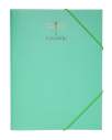 Папка на гумках FAVOURITE, PASTEL, А4, м'ятна