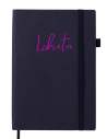 Блокнот діловий LIBRETA, А5, 96 арк., нелінов., чорний, шт.шкіра