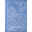 Книга записна А4 Maps Amsterdam, 96арк., кліт., блакитний