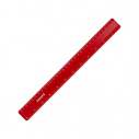 Лінійка пластикова, 30см, матова, бордова