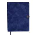Щоденник недат. VELOUR, A5, синій, штуч.шкіра, 336 стор