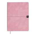 Щоденник недат. VELOUR, A5, рожевий, штуч.шкіра, 336 стор