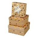 Коробки подарункові, набір 3шт, вкладені 1в1 - розмір найбільшої 20х20х9.5см
