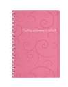 Записная книга на пружине, BAROCCO, А6, 80 л., клетка, пластиковая обложка, розовая
