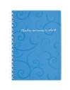 Записная книга на пружине, BAROCCO, А6, 80 л., клетка, пластиковая обложка, голубая
