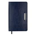 Щоденник недат. SALERNO, A6, синій, штуч. шкіра, 336 стор