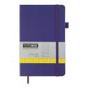 Книга записная ETALON 125*195, 96 л., клетка, обкл. искусственная кожа, фиолетовый