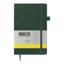 Книга записная PRIMO 125*195, 96 л., клетка, обкл. искусственная кожа, зеленый