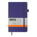  Книга записная ETALON 125*195, 96 л., линия, обкл. искусственная кожа, фиолетовый