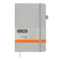 Книга записная ETALON 125*195, 96 л., линия, обкл. искусственная кожа, серебряный