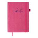  Блокнот деловой LIBRETA А5, 96л, чистый, обложка искусственная кожа, малиновый