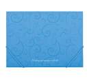 Папка на резинках, BAROCCO, А4, матовий непрозорий.пластик, блакитна