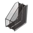 Лоток для паперів вертикальний 310x295x160мм, металевий, чорний
