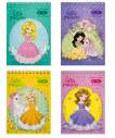 Блокнот на пружині зверху PRINCESS, А-6, 40 арк., картонна обкладинка, KIDS Line, асорті